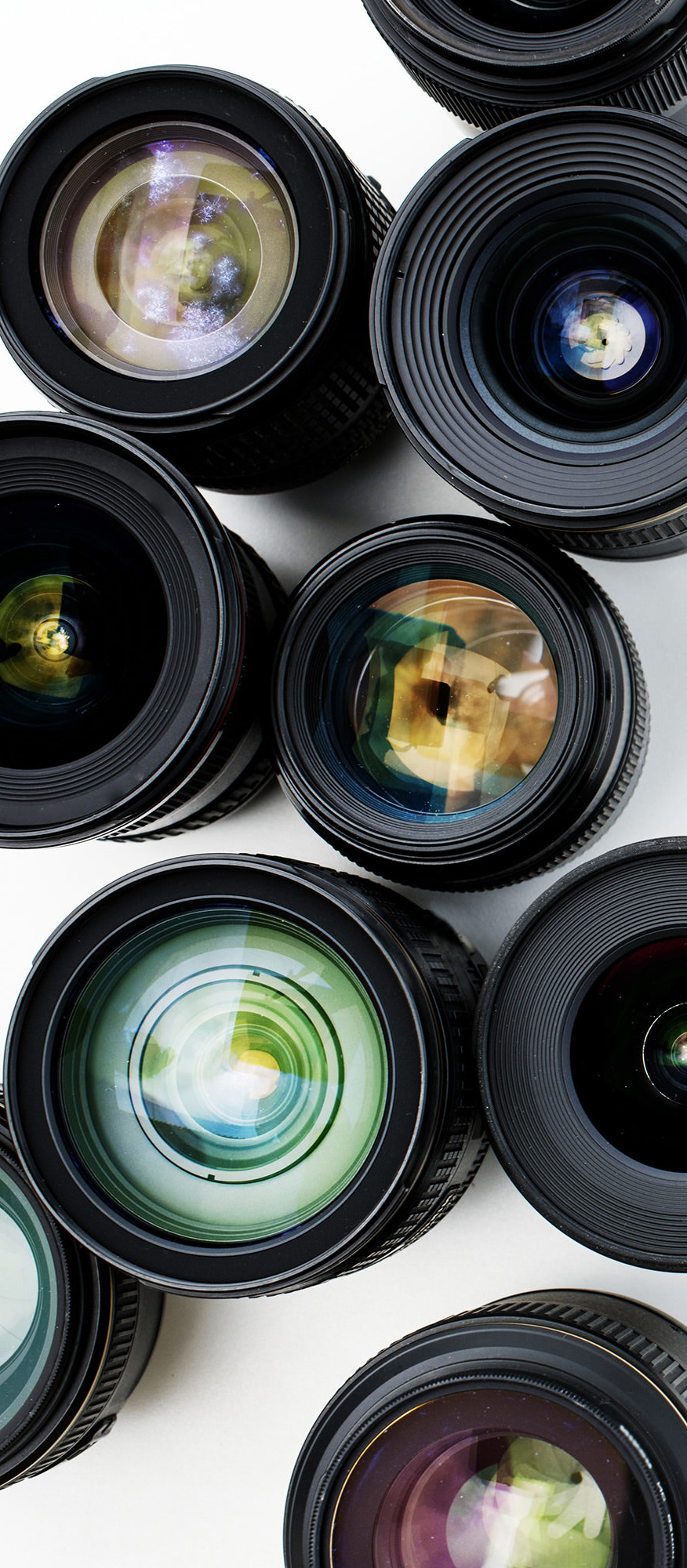 Digital lens isolated on white background